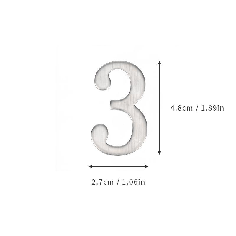 Самоклеящаяся уличная табличка с номером дома из нержавеющей стали - Водонепроницаемая и нержавеющая
