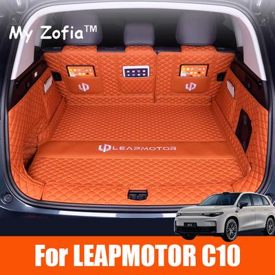 Для Leapmotor C10 2024 2025 Автомобильные Коврики в Багажник Кожаные Прочные Грузовой Вкладыш Багажника Специальные Индивидуальные Окружающие Коврики Аксессуары