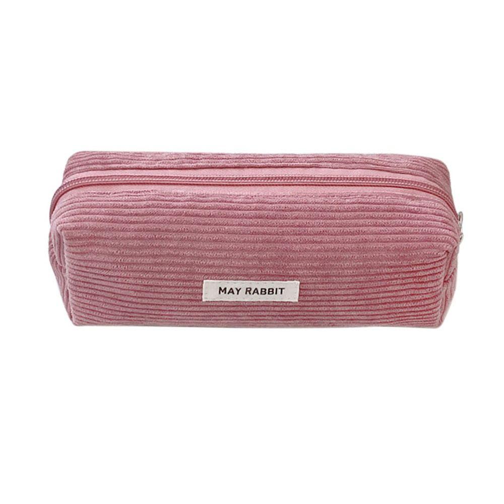 Large-capacity Stationery Storage Bag Corduroy Pen Pouch High Quality Pencil Box