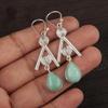Украшения из амазонита, серьги из стерлингового серебра 925 пробы, серьги-бохо ручной работы с амазонитом в подарок