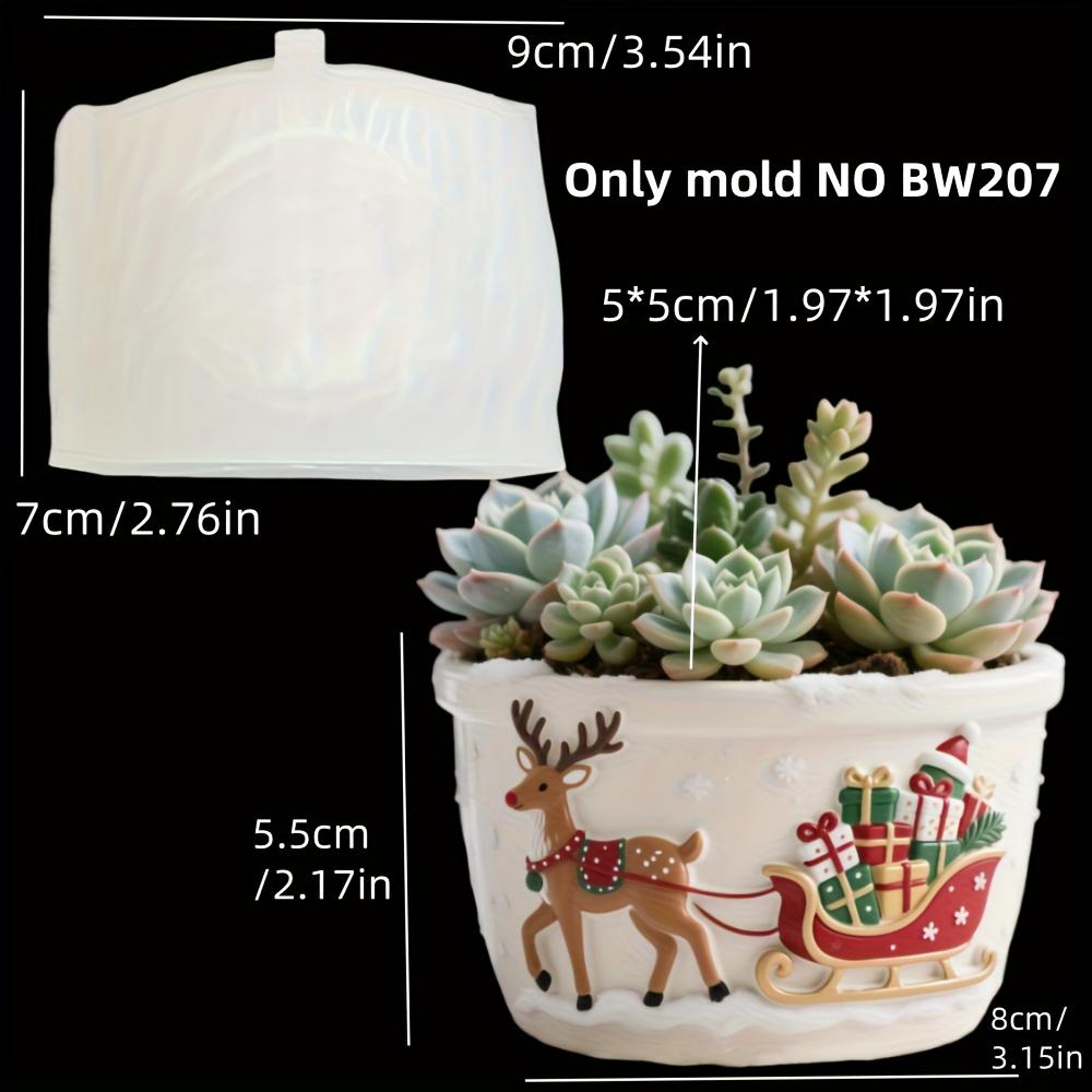 Теплый Дом Рельеф Смола Гипс Форма для Цветочного Горшка Зеленое Дерево Окружает Дом Рельеф Цемент Бетон Форма для Цветочного Горшка Рождественский подарок