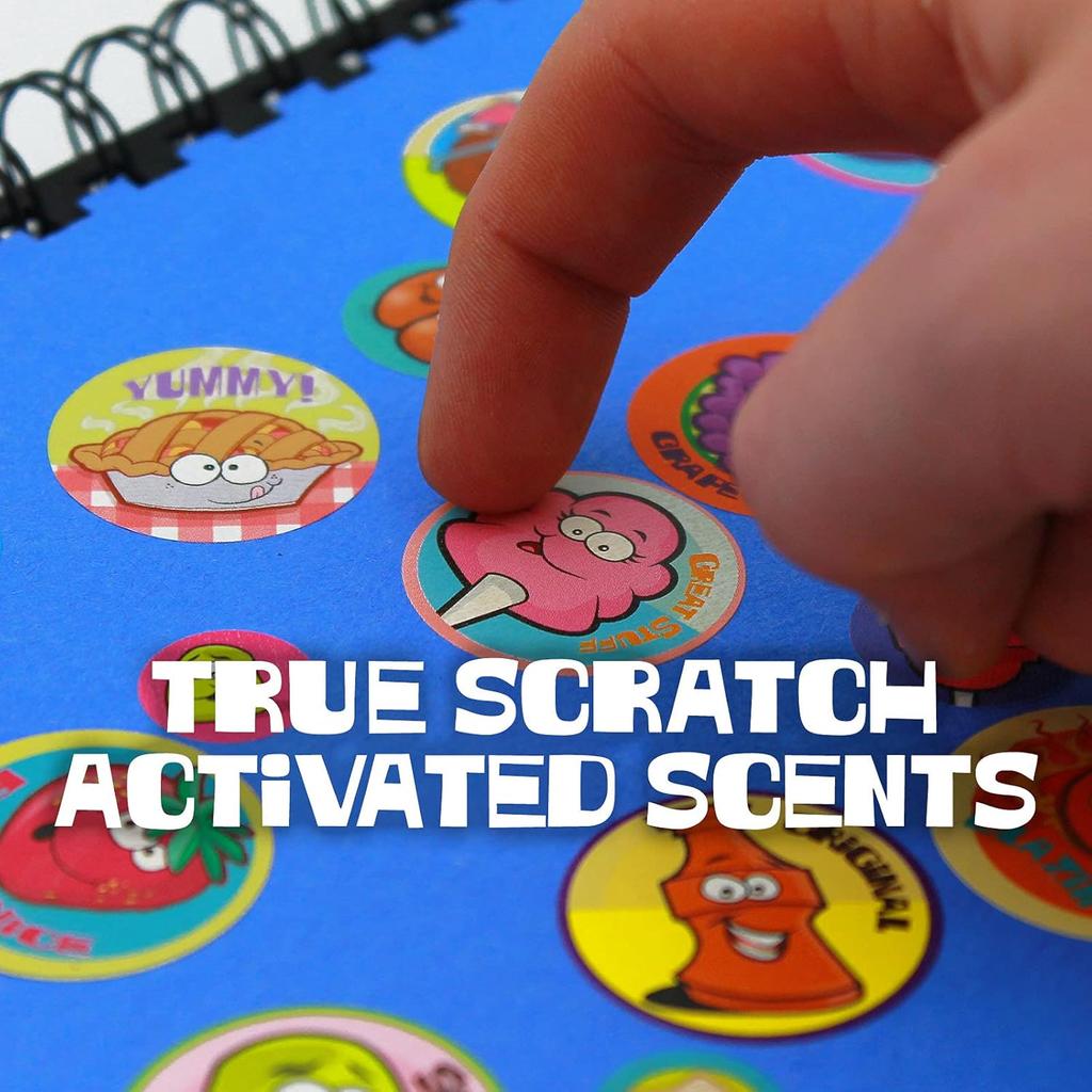 Dr. Stinky's Scratch N Sniff Stickers Favorite Candy 15-Pack- Blow Pop, Tootsie Roll Pop, Tootsie Roll, Dots, Fluffy Stuff, Charleston Chew, Sugar