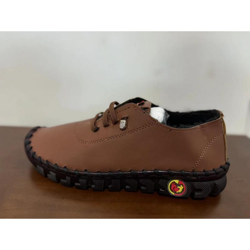 Туфли из натуральной мягкой кожи, удобные, на плоской подошве, со шнуровкой, для мам, для широких полных ног, подошва из коровьих сухожилий, мягкая подошва, мягкая поверхность, для среднего возраста, большой размер