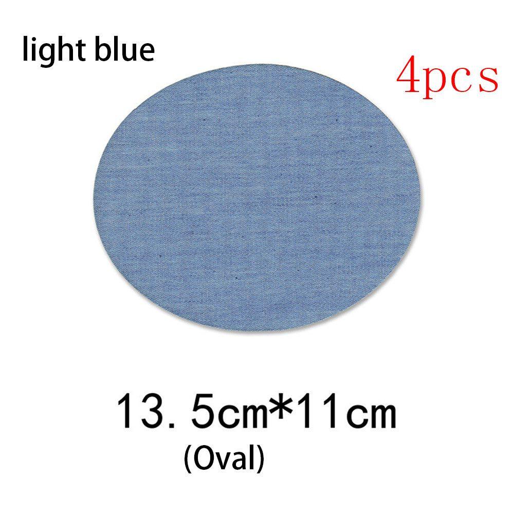 4Pcs New Applique Pants Knee Elbow Jeans DIY Iron-on Fabric Patch