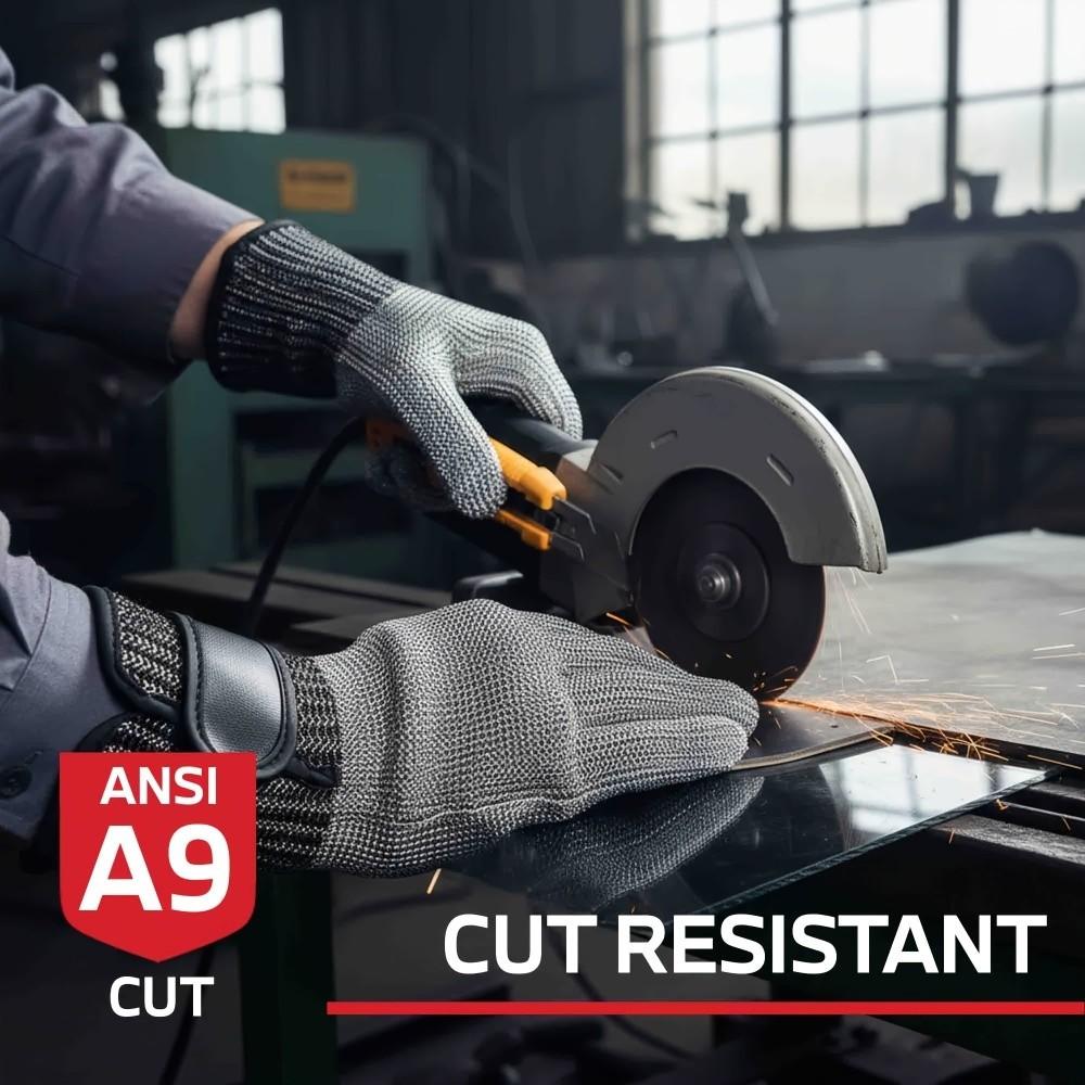 Protective Stainless Steel Mesh Glove Elastic Safety Work Glove Cut Resistant Glove Slaughtering
