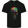 Radiantly Coloured Skull Mens Cotton T-Shirt Tee Top