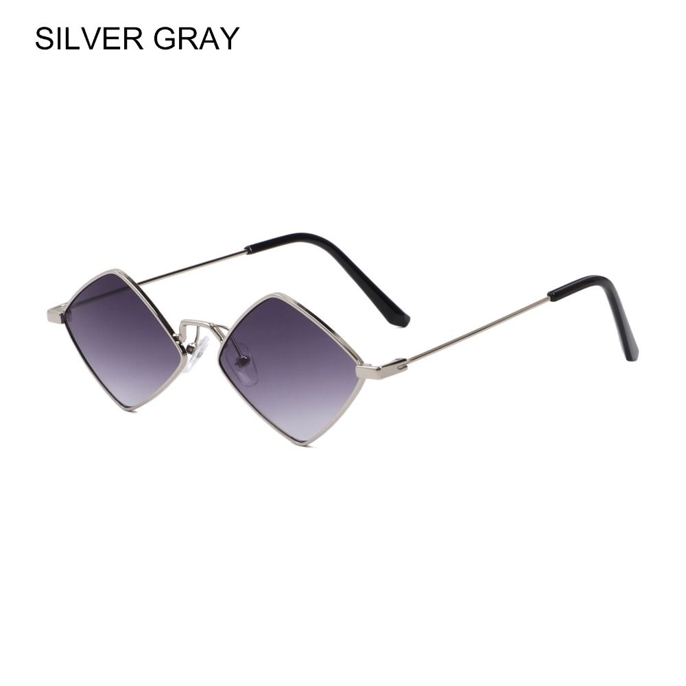 Trendy Small Metal UV Protection Film Men's Shades Sun Glasses Women's Sunglasses Diamond Shape