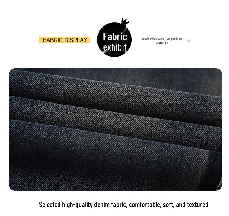 Джинсы на флисовой подкладке для мальчиков Весна-Осень 2025 - Повседневные длинные брюки для детей