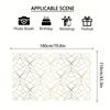 2D White Gold Geometric Pattern Backdrop, Wedding/Event Decor Banner
