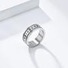 Nordic Viking Text Double-stranded Wire Rope Ring Ring Niche Personality Neutral Wind Fashion Titanium Steel Hand Jewelry