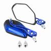 1 Pair of 8mm 10mm Universal Motorcycle Scooter Aluminum Flame Pattern Rear View Mirrors Blue