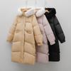 90 White Duck Down New National Standard New Winter Warm Big Fur Collar Casual Loose Down Jacket Women's Coat