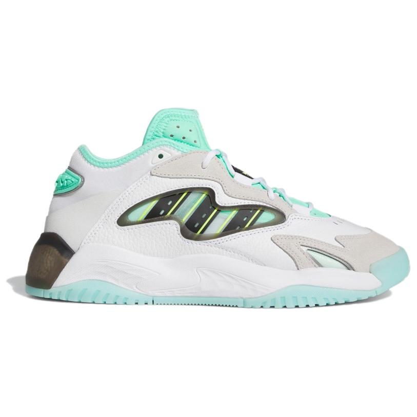 Adidas Originals Streetball Slip Resistant Abrasion Resistant Low top Basketball Shoes Unisex White Green GX0788