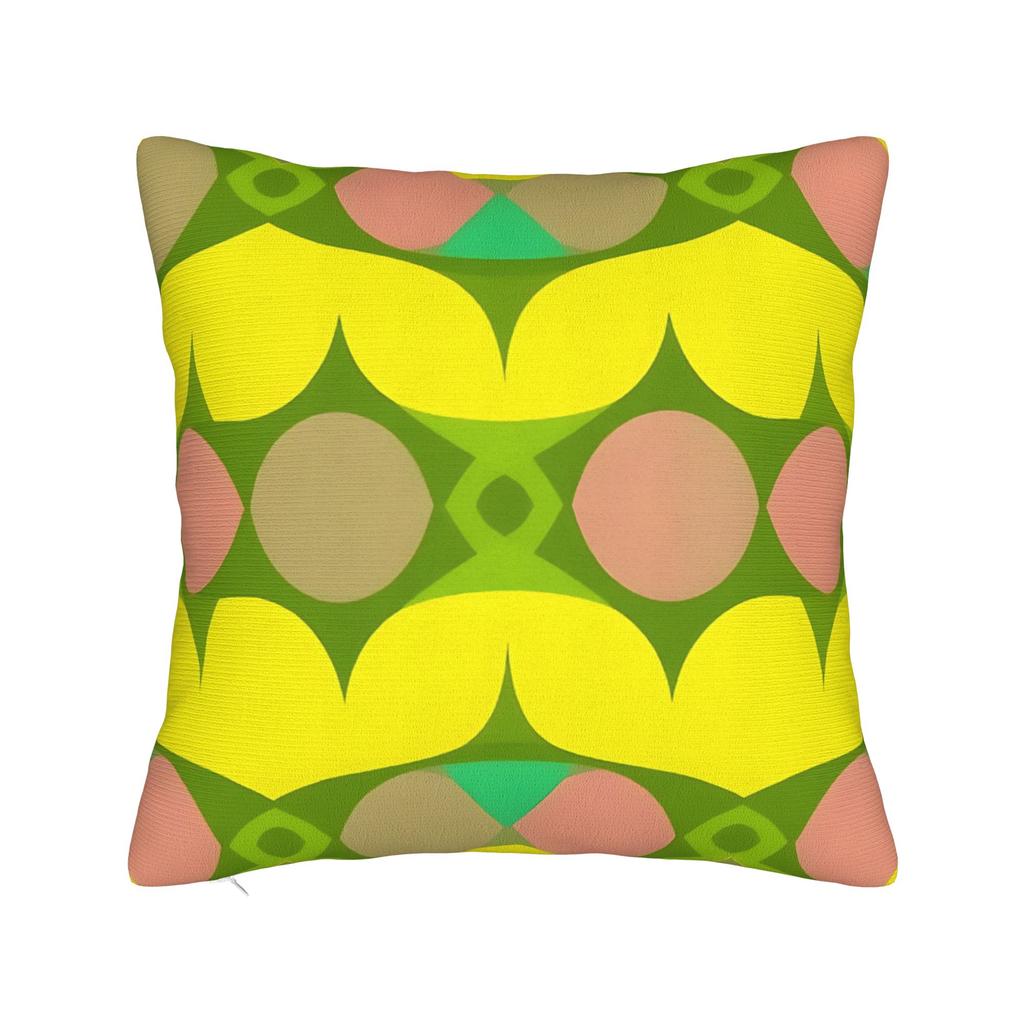 Lime Green Abstract Pattern Pillow Cover Print Cushion Cover Cute Funny Pillow Case For Living Room Chair