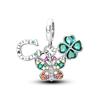 925 Silver Color Four-Leaf Clover Avocado Cactus Green Series Charms Beads Fit 3mm 925  Bracelet Fine DIY Jewelry
