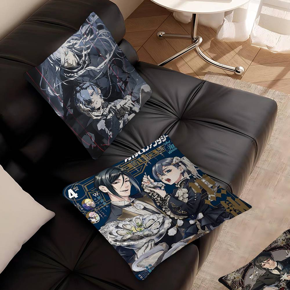 B-Black B-Butler Japanese Anime Personalized Pillow Cover Kids Bedroom Wild Party Decor Pillowcase Kid Birthday Shower Gift