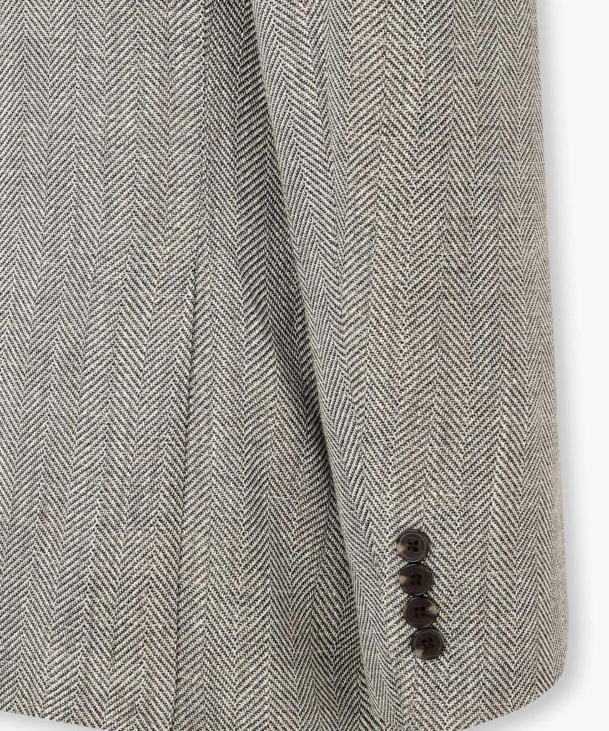 Man On The Boon Herringbone Single Button Jacket_Warm Gray 4716102003