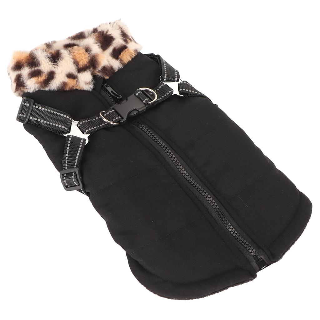 Теплая куртка для собак, стильная ветрозащитная, утолщенная, защита от холода, светоотражающая зимняя куртка для собак с грудью