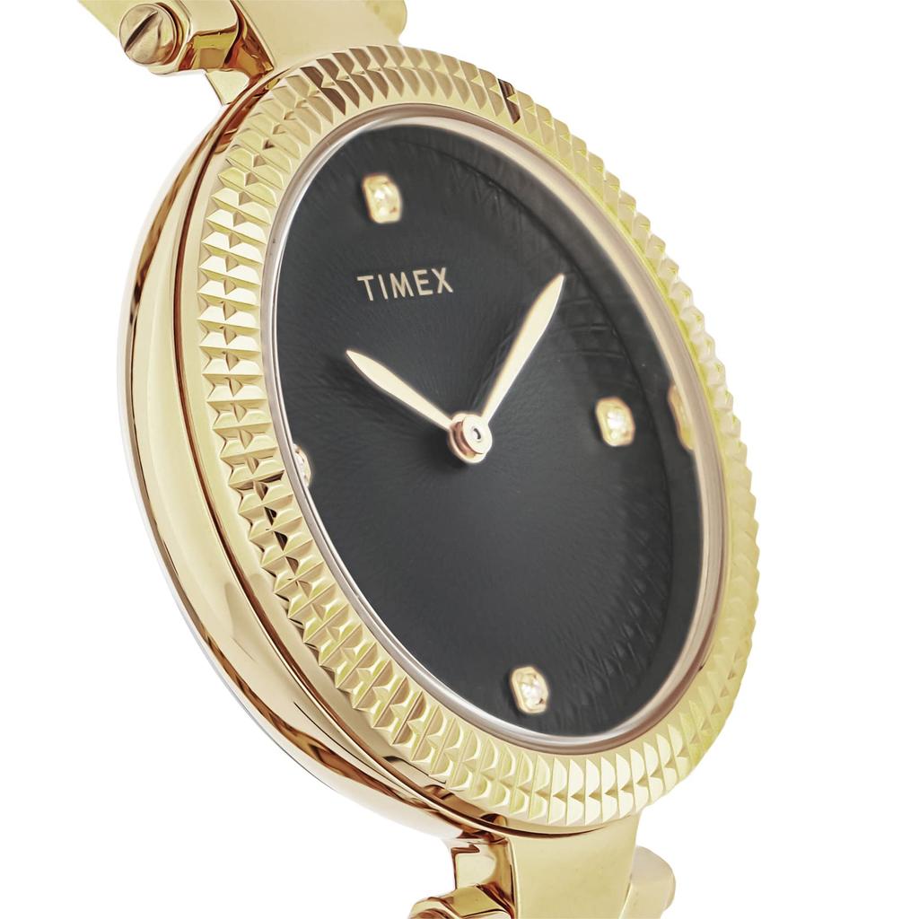 Watch Timex Adoon Black Dial Brass Mineral Glass Quartz 32MM America Watch TW2V24100 Gold [TIMEX] Women's [Item]