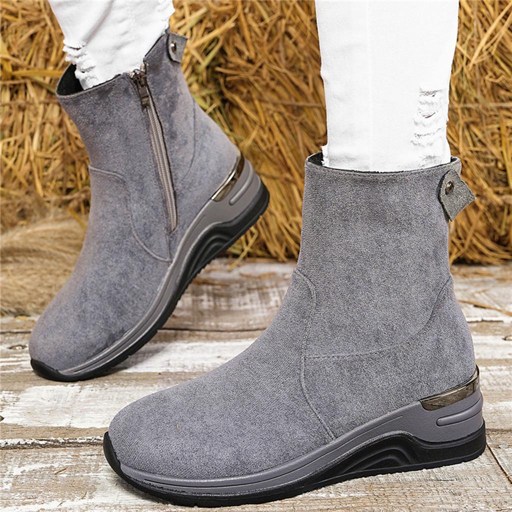 Модные женские зимние ботинки однотонные, теплые, короткие, для холодной погоды, для внешней торговли, большого размера, женские ботинки Botas Mujer