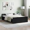 VidaXL Bed Frame with Headboard-Footboard Black 120x190 Cm 3203776