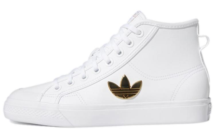 adidas Nizza Trefoil Hi Облачно-белый Золотой металлик Женские H01134