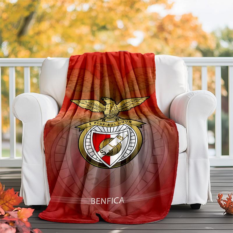 1pc B-Benfica Theme Blanket - Digital Print, Polyester, Cozy for All Seasons, Perfect for Outdoor, and Travel