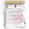 3pcs Bedding Set Cherry Blossoms Tree Branches Pink White Duvet Cover Pillow Case Boy Kid Teen Girl Bedding Covers Set