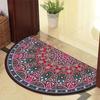 Bohemian Mandala Rug, Semi-Circular Entrance Doormat, Hallway And Bedroom Entryway Mat, Soft Non-Slip Home Decor