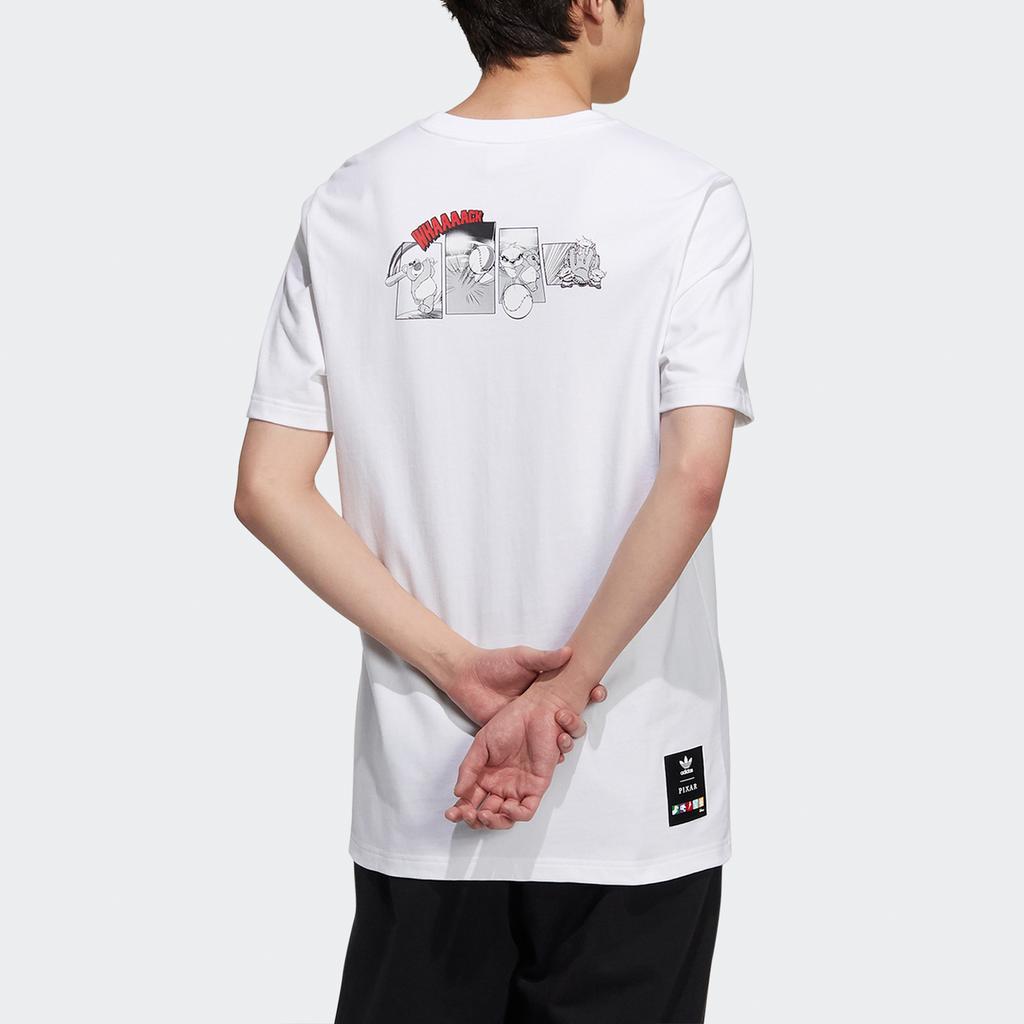 Adidas Originals X Disney T Shirts Men's White Crew Neck Moderate Straight Fit HD9088