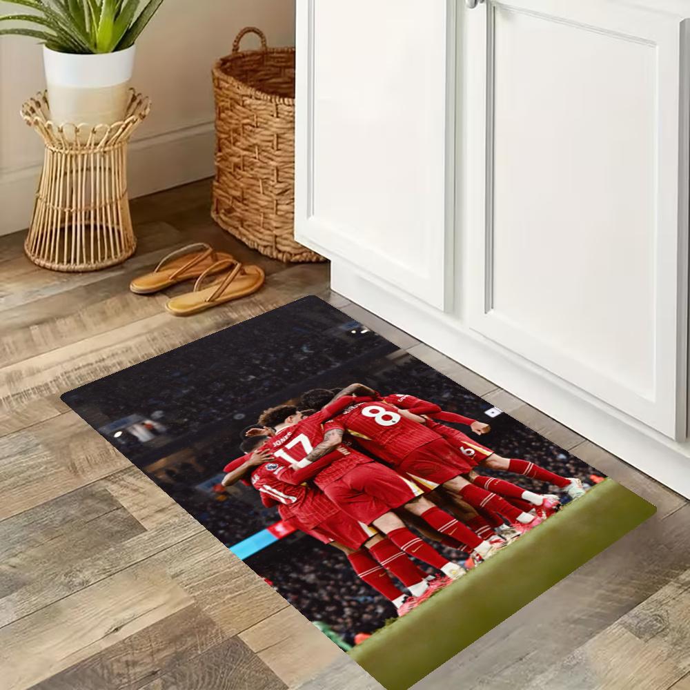 Liverpool Football Club Kitchen Floor Mat Long Strip Mat Antislip Machine Washable Suitable For Bathrooms Laundries Home Decoration Carpets