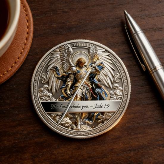 1/2/3 шт. Двусторонняя коллекционная монета Архангела Металлическая резьба St. Сувенирная монета Святого Михаила Жетоны испытаний христианской веры Декорация Религиозный подарок