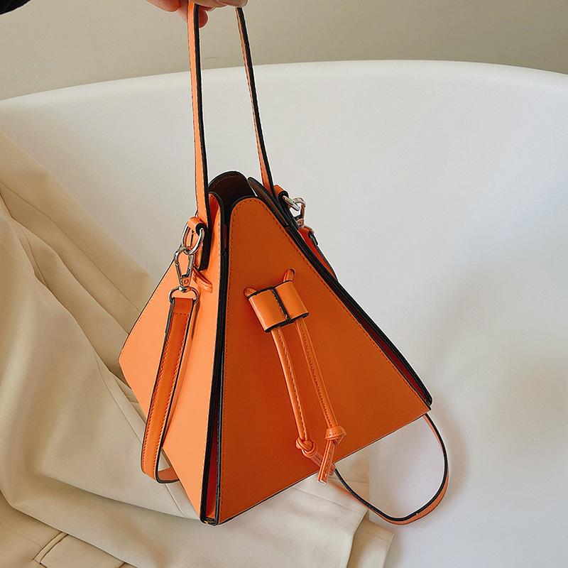 Crossbody Handheld Triangle Bag Sweet Fashion Color Shoulder Bag Women's Simple Casual Clutch Bags