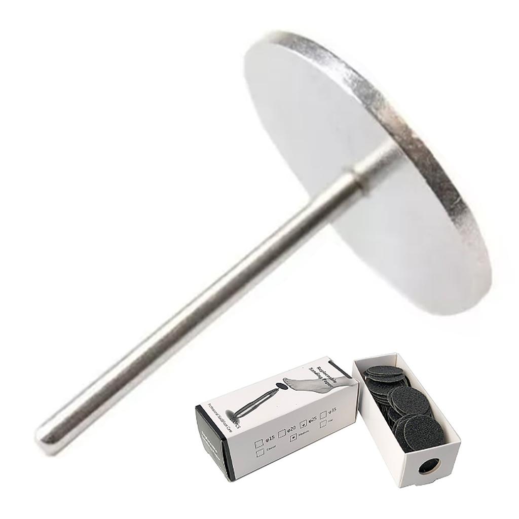 25 мм Электрическая насадка для триммера для ногтей со 100 шт. подушечек для пилок для ногтей для маникюра, полировки, удаления омертвевшей кожи