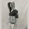 European and American fashion high street Harajuku women's street sexy waist cinched zipper cardigan hooded sweatshirt