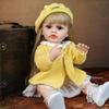 KEIUMI Кукла-девочка Reborn 55 см, реалистичная, полностью силиконовая, виниловая, для детей, для игр, подарки на день рождения, Рождество, с аксессуарами для кормления