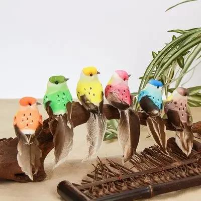 Xiaomi 12 Pcs/box Simulation Artificial Bird Colorful Bubble Birds Home Outdoor Decor Ornament Decoration Yard Garden Accessories
