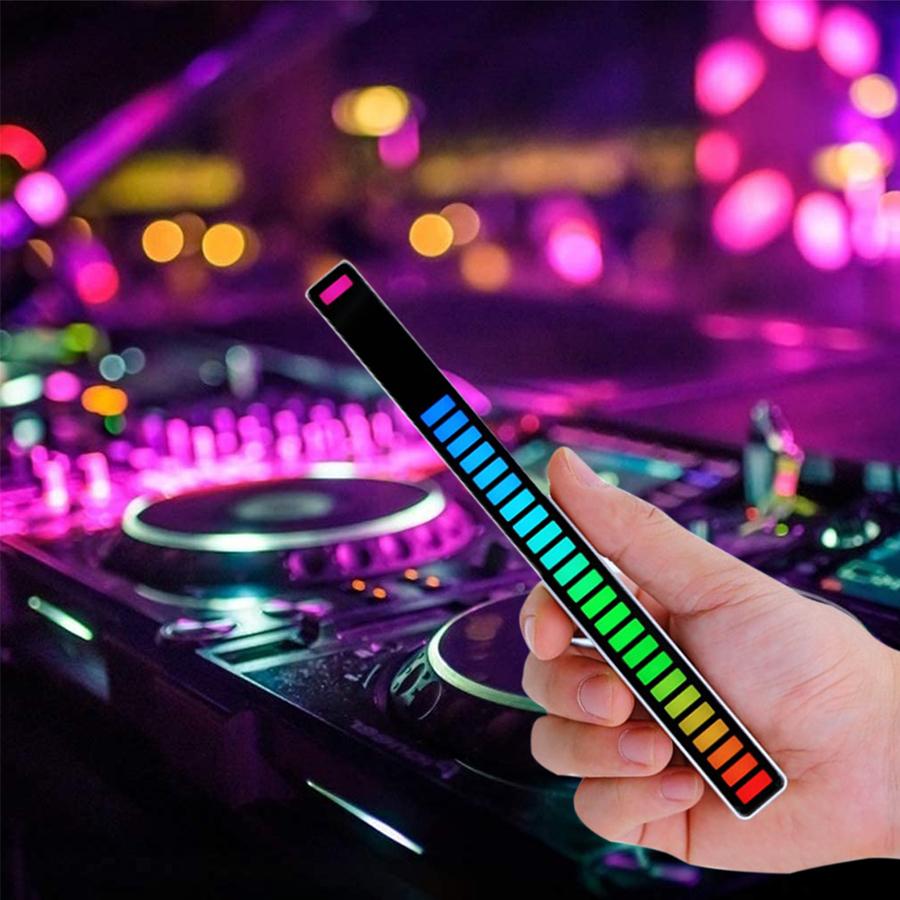 32-битный звукосниматель, ритм-подсветка, индикатор уровня музыки, голосовое управление звуком, звуковой спектр, светодиодная подсветка RGB