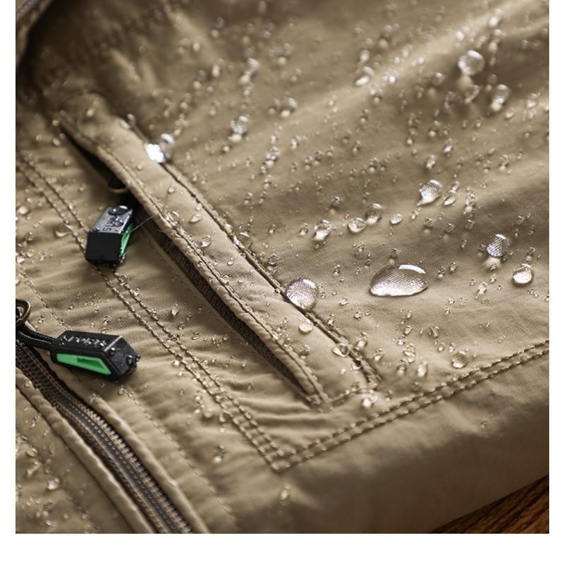 2024 Быстросохнущая мужская куртка, пальто, ветровка, спортивная, для активного отдыха, весна и осень, свободная, повседневная, ветрозащитная, однотонная, хардшелл-куртка