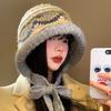 Fair Island Style Thickened Warm Wool Hat Autumn and Winter Retro Versatile Face Showing Small Bag Head Hat Outdoor Casual Hat Women