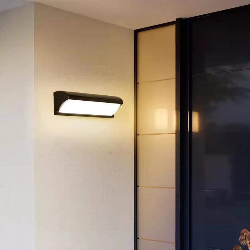Modern LED Wall Lamp Garden Outdoor Waterproof Door Wall Lamp Courtyard Lamp Retro Living Room Bedroom Balcony Wall Light