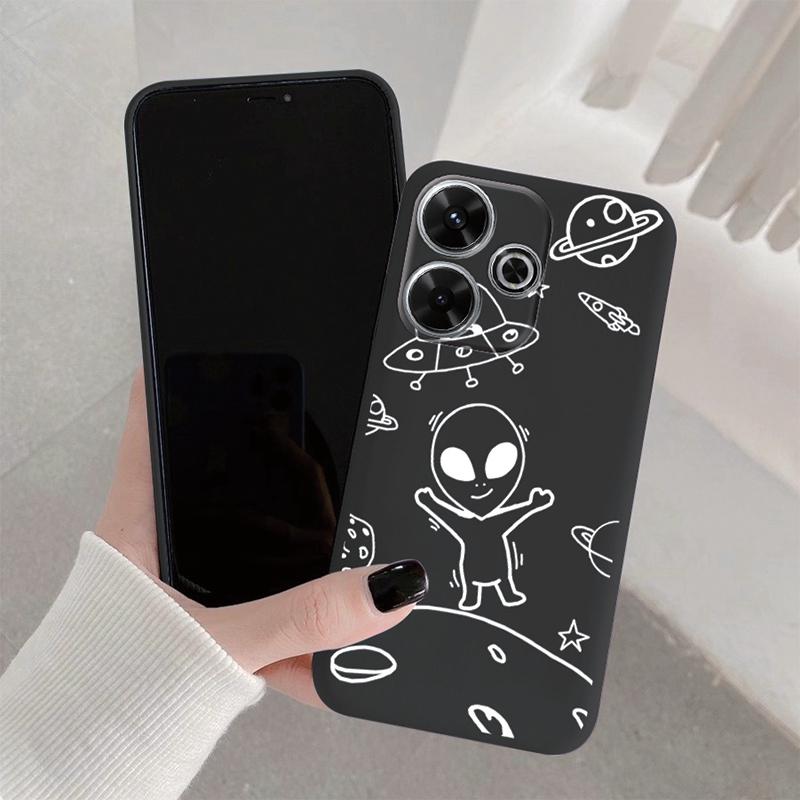 Мягкий силиконовый чехол с рисунком линии астронавта для Samsung A55 A35 S24 Xiaomi Redmi Note 13 Poco C65 iPhone 15, противоударный защитный бампер для камеры