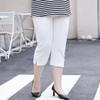 Women's Spring and Summer Plus Size High Waist Elastic Seven-minute Trousers Loose Cover Belly Commuter Comfortable Trousers