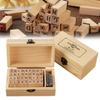 Wooden Alphabet Letter Number Stamps Multi Purpose Wooden Ink Stamps Set Typewriter Font