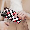 Роскошный чехол-книжка для телефона APPLE iPhone 17 Air 16 14 13 12 Pro Max 15 Plus с магнитной крышкой MagSafe, дизайн в виде шахматной доски и сердца