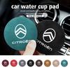 2pcs Car Coaster Anti-slip Mat Sheepskin Water Cup Holder Pad For Citroen C5 C1 C2 C6 C4L DS3 DS4 DS5 C-Elysee Grand Berlingo