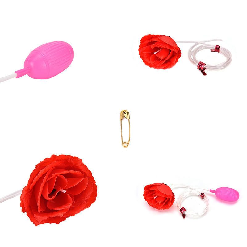 Water Squirt Rose Clown Flower Magic Trick Joke Funny Prank Kids Prankster Prop