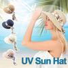 1Pc Women Sun Floppy Roll Up Wide Brim Beach Hat Foldable Summer Straw Hats