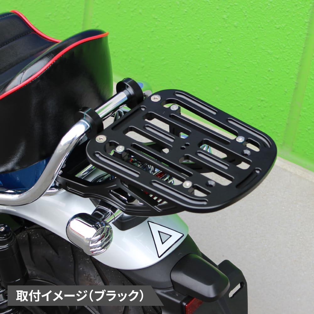 Mr. Quick Aluminum Rear Carrier for Honda DAX125 JB04, Black Anodized, Corrosion-Resistant, Durable, and Improved Convenience for 4MINI