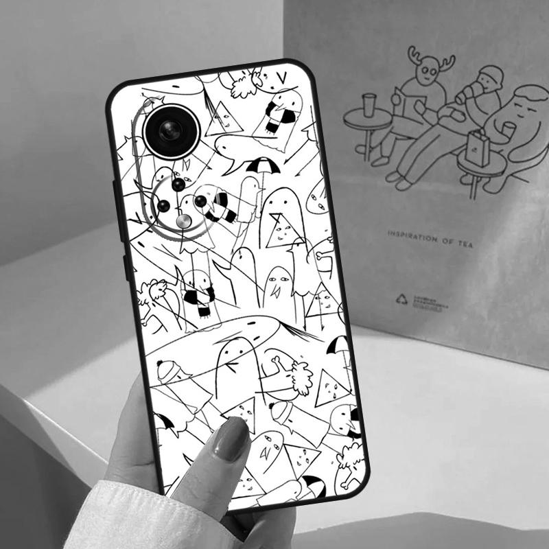 Чехол Oyasumi Punpun для Honor Magic 7 Lite 5 6 8 Pro Honor 400 200 Pro X9c X9b X9a X8a X8b 50 70 90